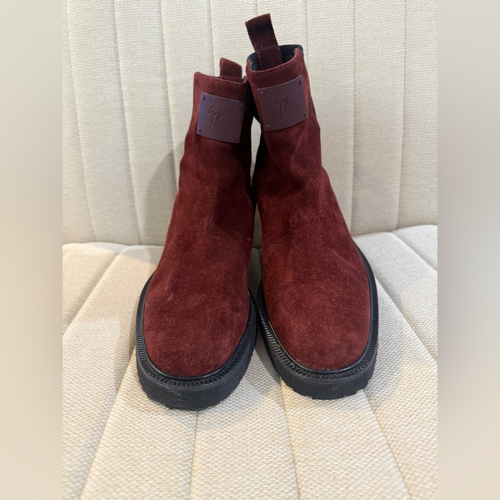 Giuseppe Zanotti Rich Burgundy Suede Boots